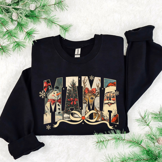Vintage Christmas Mama DTF Transfer