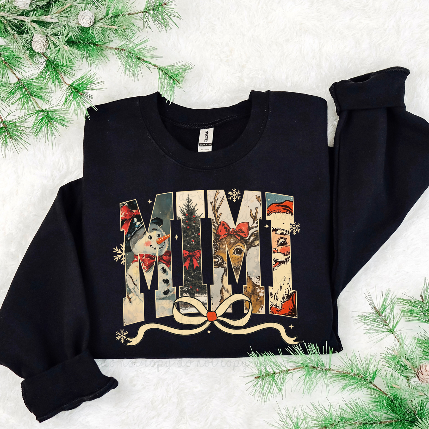 Vintage Christmas Mimi DTF Transfer