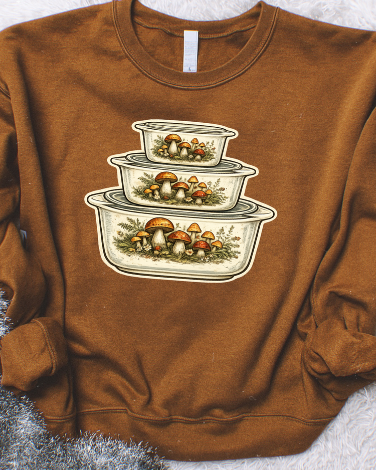 Vintage Mushroom Dishes DTF Transfer