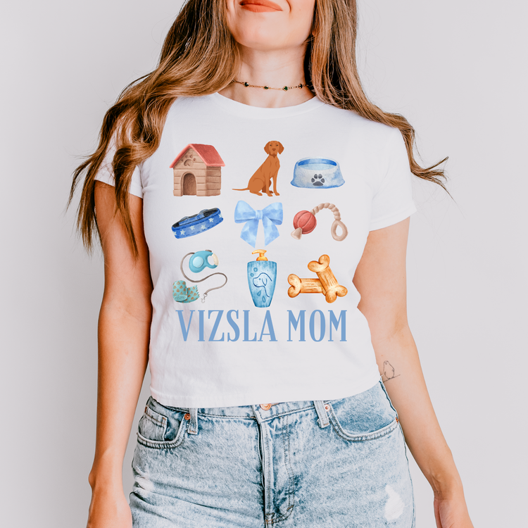 Vizsla Mom Blue Collage DTF Transfer