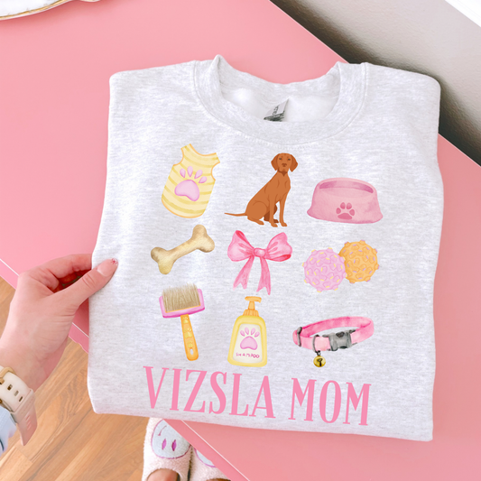 Vizsla Mom Pink Collage DTF Transfer