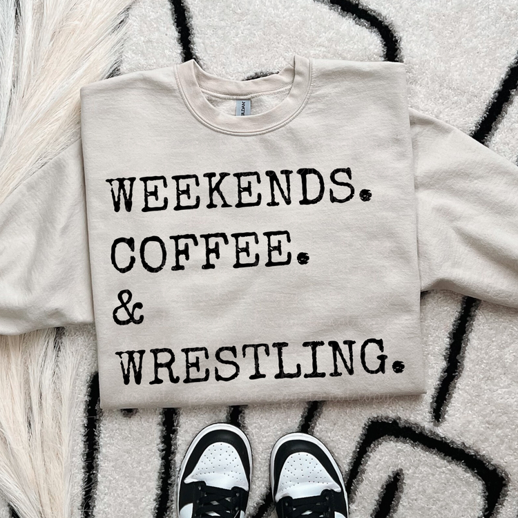 Weekends. Coffee. & Wrestling PNG Digital Download