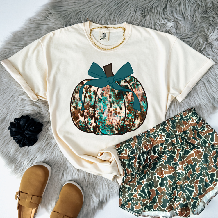 Western Turquoise Pumpkin DTF Transfer