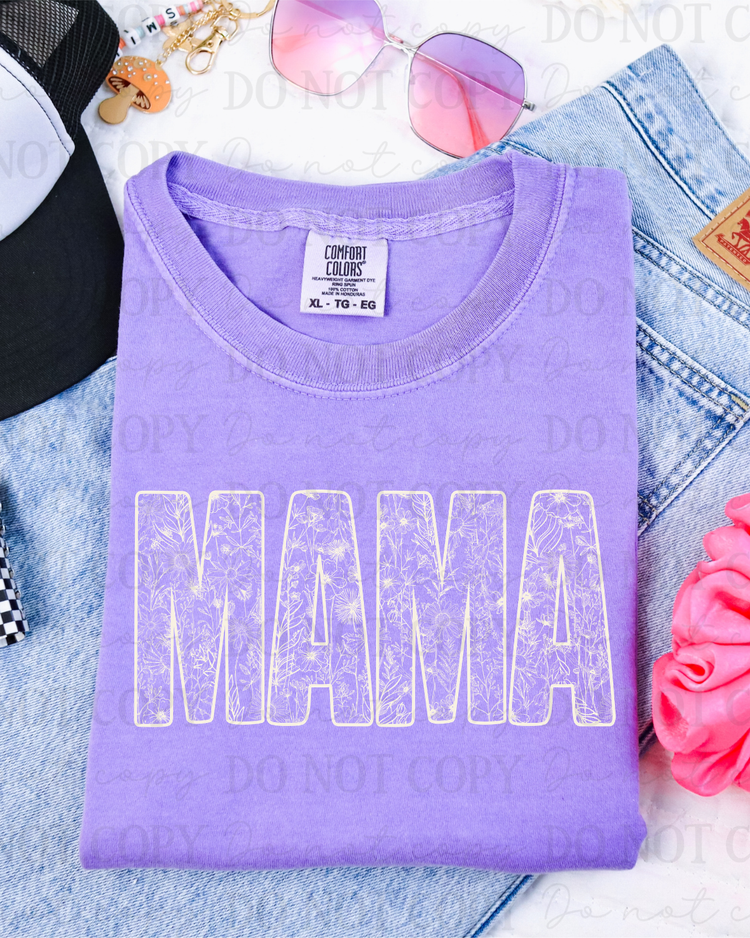 Floral Mama (White) DTF Transfer