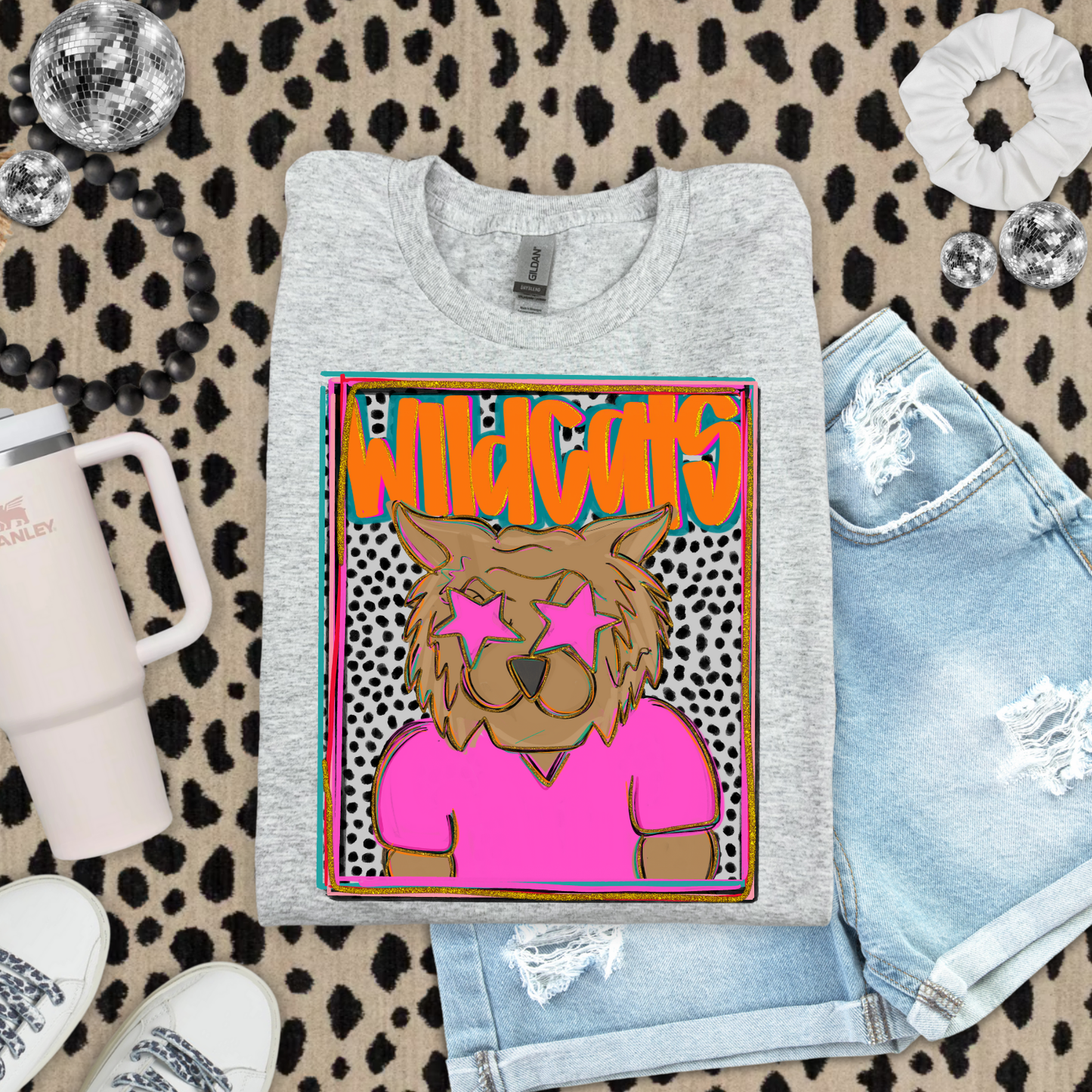 Preppy Wildcats (Orange) DTF Transfer