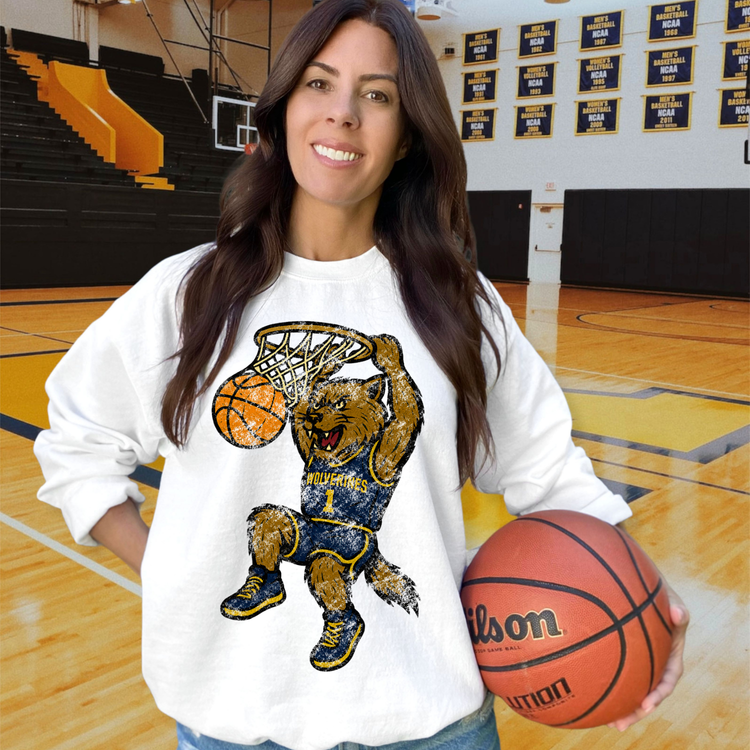 Wolverines Blue Yellow DTF Transfer