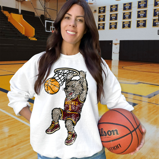 Wolves Maroon Gold DTF Transfer