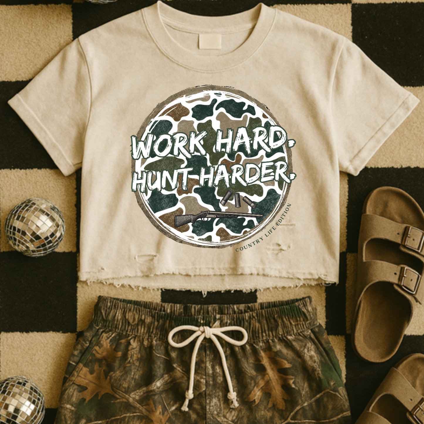 Work Hard Hunt Harder DTF Transfer