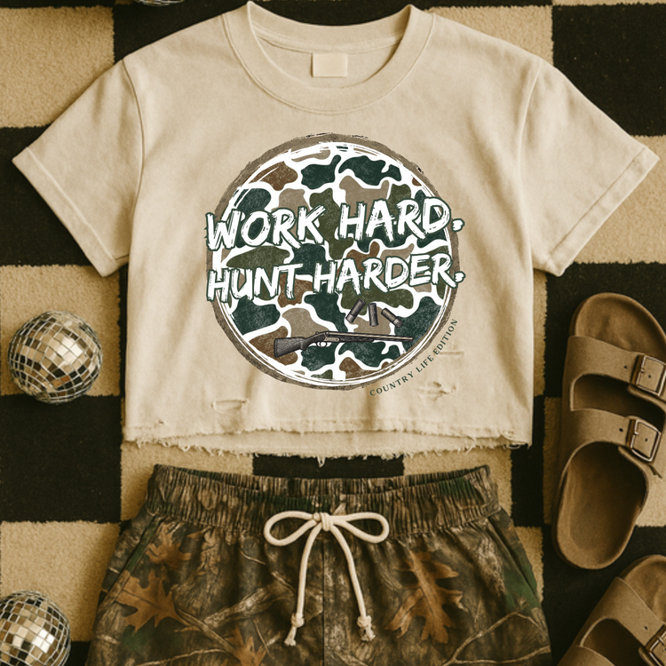 Work Hard Hunt Harder DTF Transfer