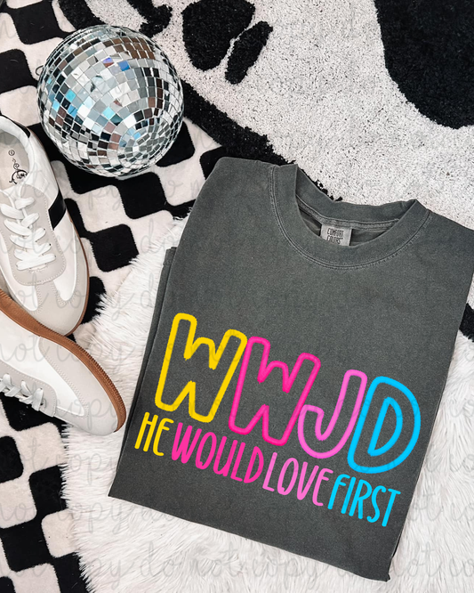 Faux Embroidery WWJD DTF Transfer