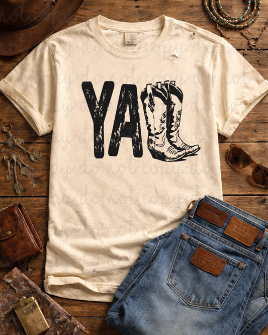 Yall Boots (Black) DTF Transfer