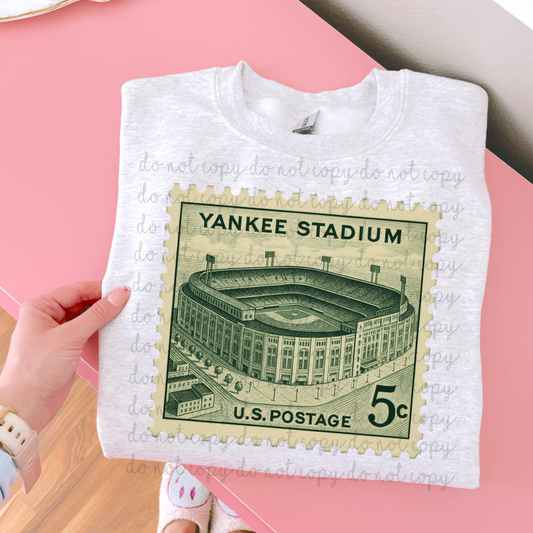 Vintage Stamp Yankee Stadium DTF Transfer